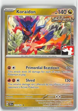 Pokemon Prize Pack Seres Cards Stamped Non Foil Rare #119/162 Koraidon - Image 1