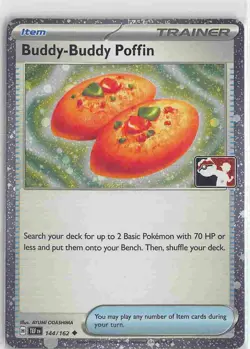 Prize Pack Series Cards Uncommon Holo 144/162 Buddy-Buddy Poffin - Image 1