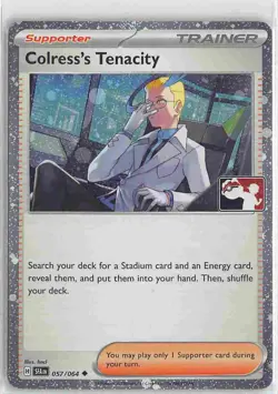 Prize Pack Series Cards Uncommon Holo 057/064 Colress's Tenacity - Image 1