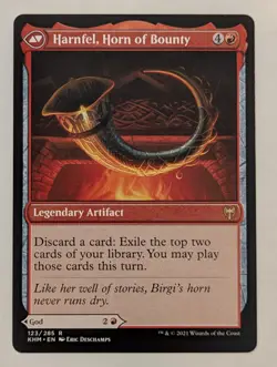 Birgi, God of Storytelling / Harnfel, Horn of Bounty, NM Unplayed, Kaldheim #123 - Image 2
