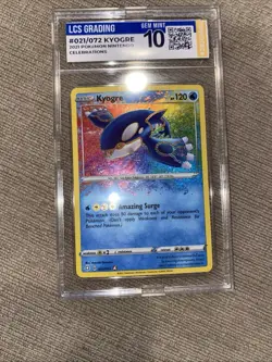 Pokemon TCG Kyogre Amazing Rare Card 021/072 Shining Fates Graded 10 Lcs Grading - Image 2