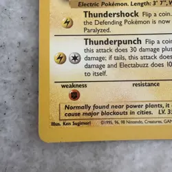 Electabuzz 20/102 Base set Non Holo Rare Vintage WOTC Pokemon Card LP - Image 3
