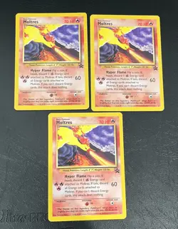 3x Moltres #21 Regular WoTC Black Star Promo Vintage Pokemon TCG Card - Image 1