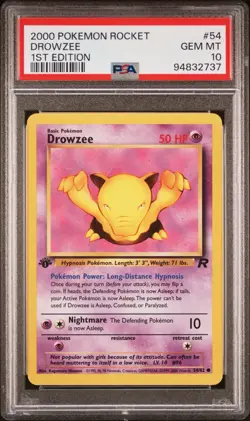 Drowzee - 2000 Team Rocket 🔥 1st Edition PSA 10 🔥 GEM Vintage Pokemon B5 - Image 2