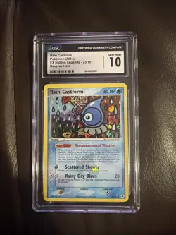 Pokemon Slab CGC Gem Mint 10 2004 Rain Castform Reverse Holo #23 - Image 1