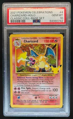 2021 Pokemon SWSH Celebrations Charizard Classic Collection #4/102 PSA 10 - Image 1