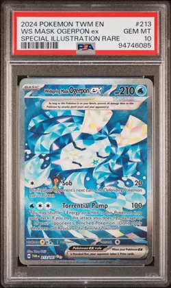 2024 Special Illustration Rare WS Mask Ogerpon ex PSA 10 #213/167 - Image 1