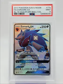ZOROARK GX 2017 POKEMON SHINING LEGENDS 2019 YELLOW A 77A/73 PSA 9 Q0004 - Image 1
