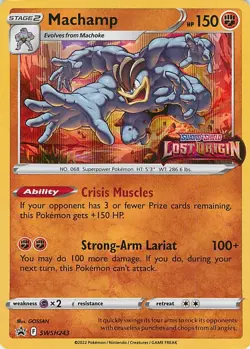 Pokemon TCG Machamp Sword & Shield SWSH243 Holo Promo Promo NM - Image 1