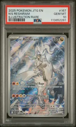 Pokemon TCG N's Reshiram 167/159 Journey Together PSA 10 - Image 1
