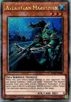 Yugioh Atlantean Marksman RA04-EN009 1st Edition Quarter Century Secret Rare NM - Image 1