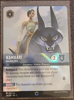 Disney Lorcana Namaari 216/204 Enchanted Near Mint - Image 1
