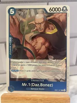 Mr.1 (Daz.Bonez) EB01-027 R - One Piece Card Game - Memorial Collection English - Image 1