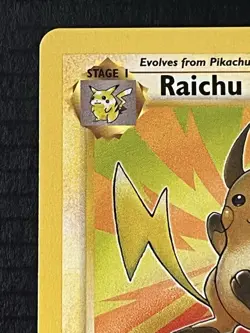 Pokemon TCG Fossil Set Raichu 14/62 1st Edition Rare 1999 WOTC Vintage Card - Image 2