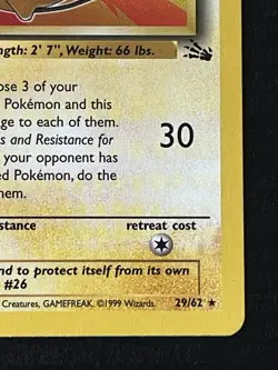 Pokemon TCG Fossil Set Raichu 14/62 1st Edition Rare 1999 WOTC Vintage Card - Image 4