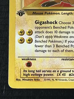 Pokemon TCG Fossil Set Raichu 14/62 1st Edition Rare 1999 WOTC Vintage Card - Image 5