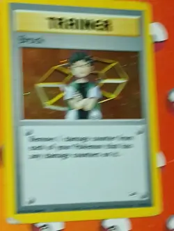 Pokemon TCG Brock Trainer Holo Rare Card 15/132 WOTC Gym Heroes With Swirl - Image 3