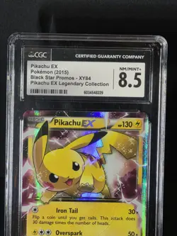 Pikachu EX XY84 CGC 8.5 NM/Mint + 2015 Black Star Promo Pokemon Card - Image 4