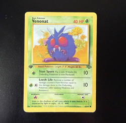 Pokemon TCG Venonat Jungle Card 63/64 Regular Common 1st Edition - Image 1
