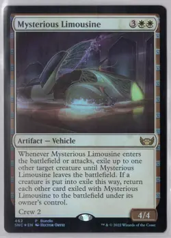 1x Mysterious Limousine *Bundle Promo Foil* - Streets of New Capenna - Near Mint - Image 1