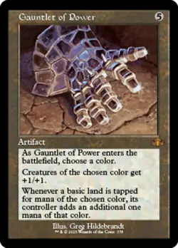 MTG Gauntlet of Power - Foil - Retro Frame, Dominaria Remastered, Lightly Played - Image 1