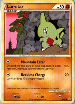 LARVITAR 50/95 COMMON HGSS UNLEASHED POKEMON LP - Image 1