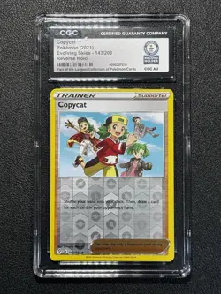 Pokemon CGC World Record Breaks - 2021 Copycat 143/203 TRAINER Reverse Holo - Image 1