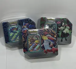 ✨ Pokemon TCG Paldea Partners Tin Set of 3 Factory Sealed 15x Booster Packs - Image 1