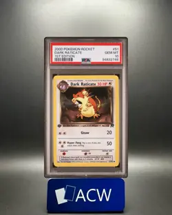 Dark Raticate - 2000 Team Rocket 🔥 1st Edition PSA 10 🔥 GEM Vintage Pokemon B6 - Image 1