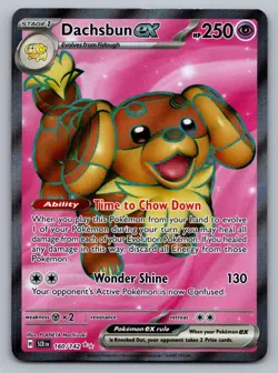 Pokemon TCG SV07: Stellar Crown Dachsbun ex 160/142 - Image 1