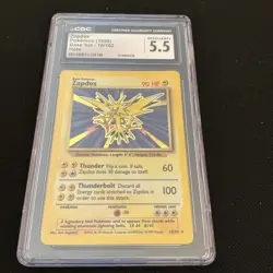 1999 Pokemon Zapdos 16/102 Base Set Holo CGC 5.5 Graded - Image 2