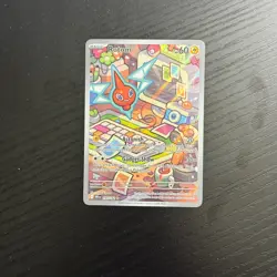 Rotom Illustration Rare 197/182 Sv10: Destined Rivals Holo POKEMON NEAR MINT - Image 1