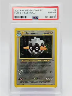 FORRETRESS 2001 POKEMON NEO DISCOVERY HOLO RARE 2/75 PSA 8 Q0004 - Image 1