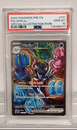 2025 POKEMON PRE SPECIAL ILLUSTRATION RARE #151 PALAFIN EX PSA 10 GEM MINT - Image 1
