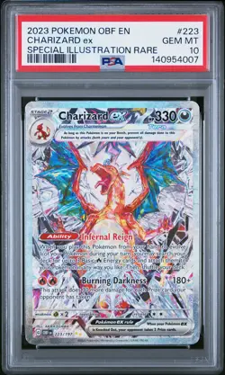 2023 POKEMON OBF EN-OBSIDIAN FLAMES #223 CHARIZARD EX PSA 10 - Image 1