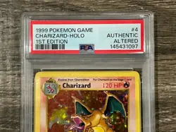 1999 POKEMON BASE SET 1ST EDITION #4 CHARIZARD PSA AUTHENTIC ALTERED - Image 2