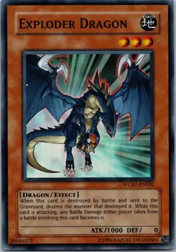 Yugioh Exploder Dragon WC07-EN002 Super Rare NM - Image 1