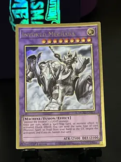 Yu-Gi-Oh TCG Invoked Mechaba MGED-EN025 Gold 1st Edition Near Mint Condition - Image 1