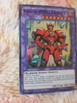 Yu-gi-oh! Vision HERO Trinity SHVA-EN036 Super Rare Shadows in Valhalla 1st Ed - Image 2