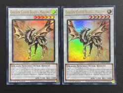 2024 YUGIOH MP24 ULTRA RARE GLODEN CLOUD BEAST MALONG X2 NM SET - Image 1