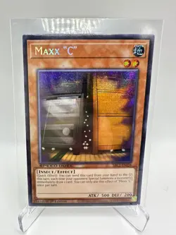 Yu-Gi-Oh! Maxx "C" Prismatic Secret Rare 1st Edition SBC2-ENI28 TCG - Image 1