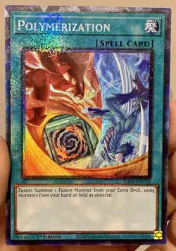 Yugioh Polymerization (Hero Art) RA03-EN051 Prismatic Collectors Rare (PCR) NM - Image 1