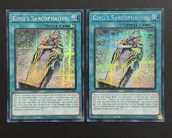2024 YUGIOH MP24 SECRET RARE KINGS SARCOPHAGUS X2 NM SET - Image 1