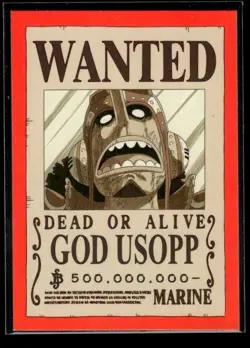 Panini One Piece Treasure Box Usopp Wanted #54 Near Mint or Better - Image 1