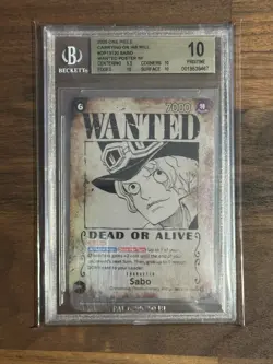 2025 ONE PIECE OP13-CARRYING ON HIS WILL WANTED ALTERNATE ART #120 SABO BGS 10 - Image 1