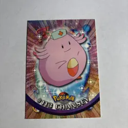 Pokemon Topps Card Chansey #113 TV Animation Edition 2000 Holo - Image 1