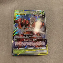 Pokemon TCG Pheromosa & Buzzwole GX Holo Card 1/214 Sm-Unbroken Bonds - Image 1