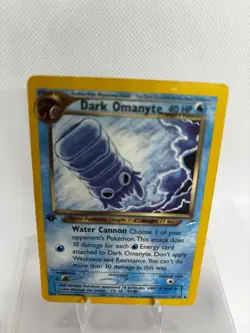 Pokemon TCG Dark Omanyte Neo Destiny Card 37/105 1st Edition Uncommon VLP - Image 2