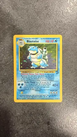 Pokemon Blastoise Base Set 2 Holo Rare 100 HP 2/130 English Card - Image 1