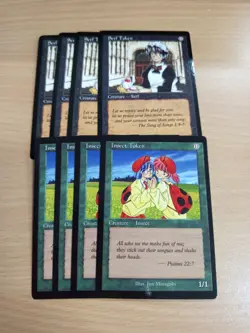 MAGIC MTG TOKEN CARD COLLECTOR EDITION JUN MINAGISH INSECT SERF TOKEN PLAYSET - Image 1